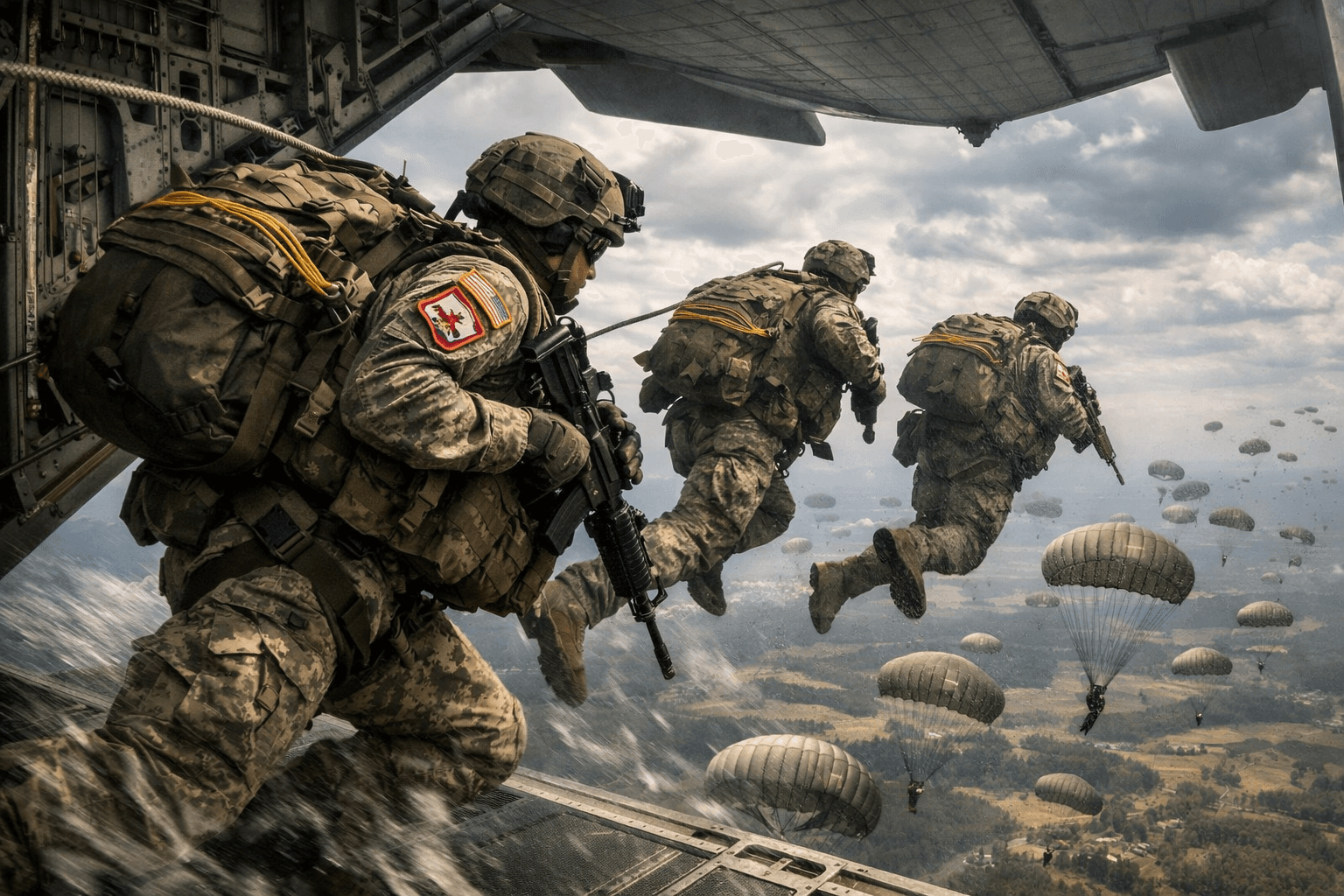 Paratrooper mission hero